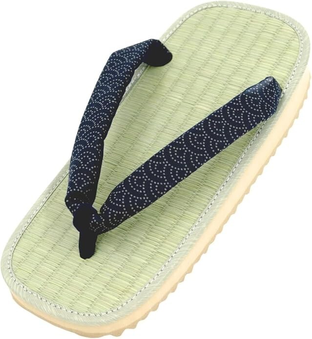 Tradición japonesa Calzado Negro geta cuerdas 雪駄 SETTA 11 pulgadas de Japón 1...