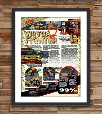 Virtua Fighter 2 Sega Saturn Glossy Review Poster Unframed G3031
