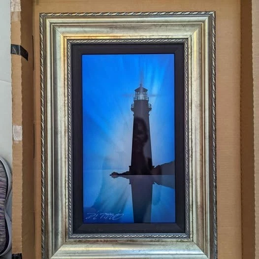 Chris Derubeis - El Faro - Obra única enmarcada Foto 3 de 4