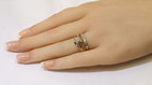 10k Yellow gold .31ct diamond CLUSTER engagement wedding band ring 4.8g soldered — photo 7