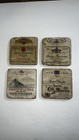 Vintage Studio Vertu, set of 4, French Wine Labels marble coasters - cork backs