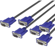 5Ft VGA Cable, 3-Pack High Speed 1920X1080 FHD 60Hz, Male-To-Male 1.5M Length Ge