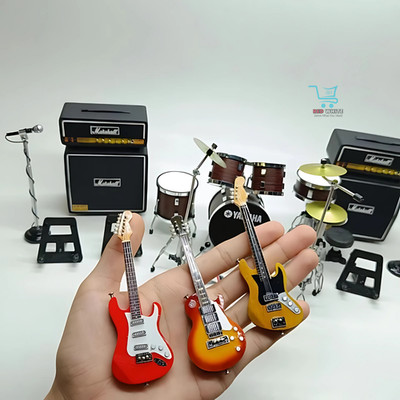 Yamaha Mini Drum Set 1:12 with Guitar & Amp   Collectible Display