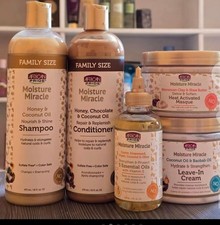 African Pride Moisture Miracle Family Size Shampoo Conditioner Masque Set