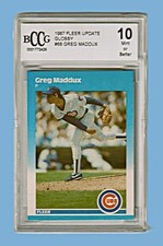 1987 Fleer Update Greg Maddux #U-68 Collector's Edition Glossy (RC) BCCG Mint 10
