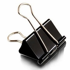 19mm Foldback Metal Black Fold Back Bulldog letter Clips