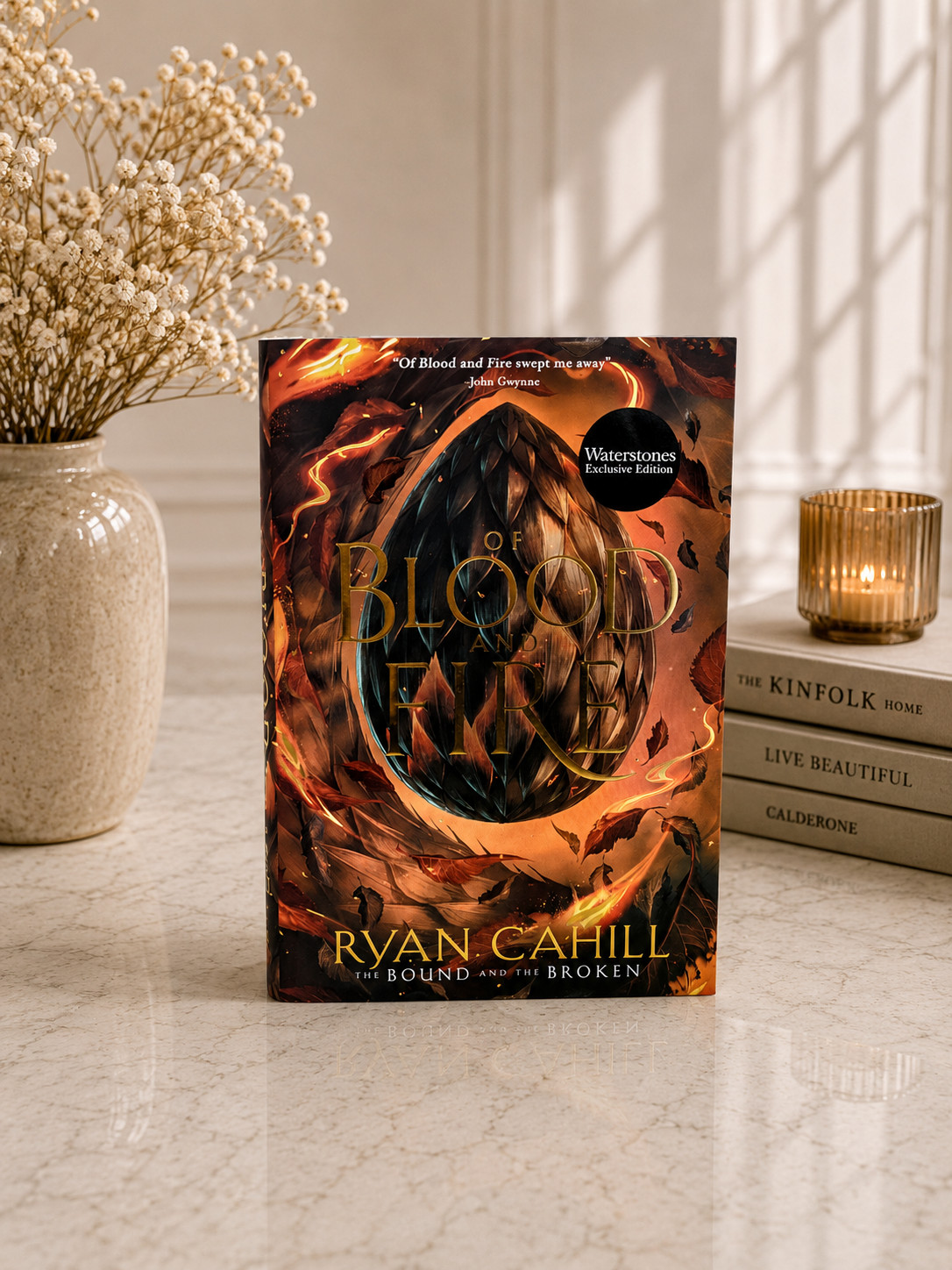 SIGNED • Of Blood and Fire – Ryan Cahill • Waterstones Exclusive • First Edition