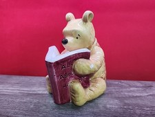 Vtg Disney Winnie the Pooh Piggy Bank By Charpente Reading “All About Honey”