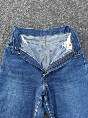 Vintage 50s Levi s 701 Jeans Big E Hidden Rivet Selvedge Denim 24x30 V stitch