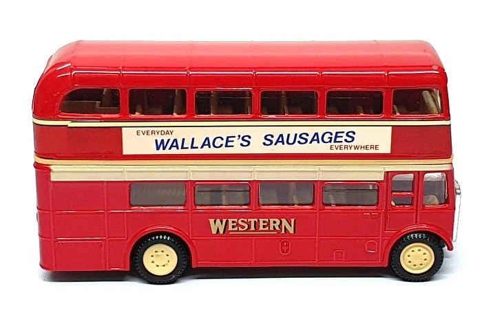 Corgi 12cm Long Diecast D599 - AEC D/Deck Bus Western - Red - Image 3 of 4