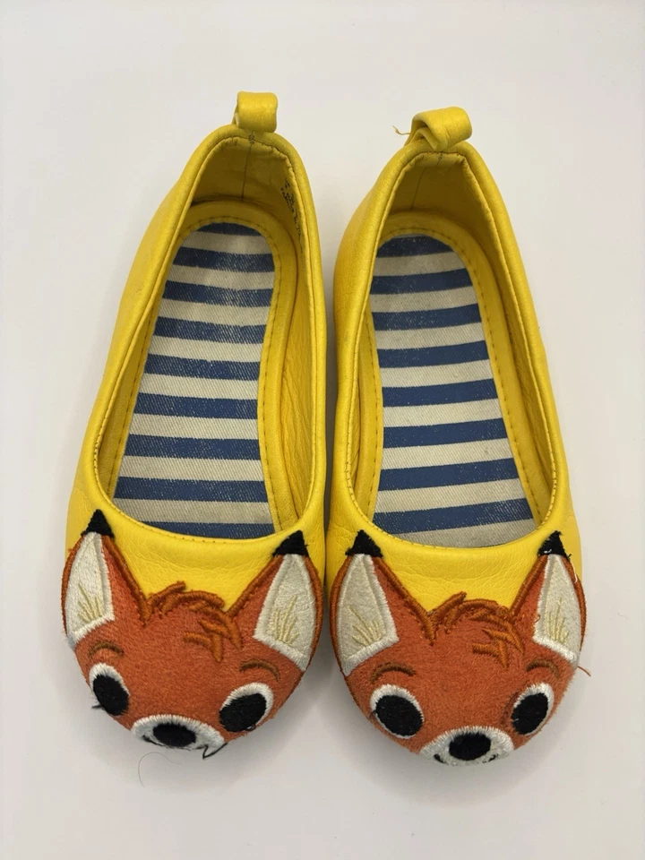 Zapatos planos Disney niñas Tod Fox Hound Furrytale Friends - talla 9 amarillo Foto 2 de 4