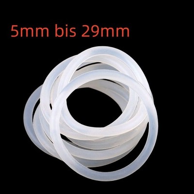 Silikon O Ring O-Ring Schnurstärke 2mm Dichtring Dichtungsringe 5mm bis 29mm