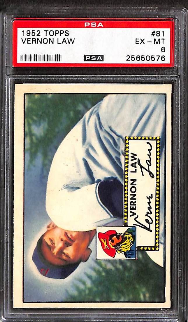 1952 Topps #81 VERNON LAW PSA 6 EX-MT 25650576 