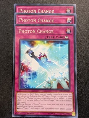 Photon Change LED3-EN038 Rare 1st Edition Playset 3x NM