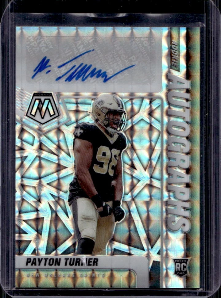 Payton Turner Panini Mosaic Rookie Autographs Mosaic #RA47 Gold Mosaic