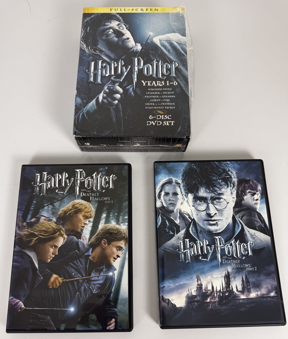 Harry Potter Complete DVD Collection 8 Films Deathly Hallows 1-2 and Years 1-6 Mint