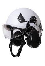 Safety Helmets with Visor Hard Hat Earmuff with Goggles Construction Working Cap