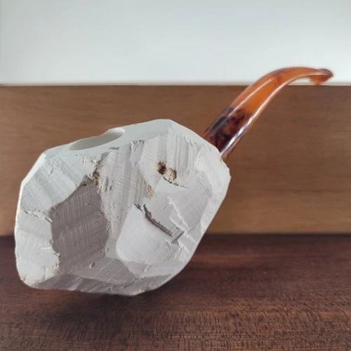 Customized Drilled Uncarved Stemmed Raw BLOCK Meerschaum "Carve Your Own Pipe"25