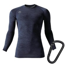 BURTLE 4070 Air Fit Long-Sleeve Compression Inner Shirt Unisex Indigo L