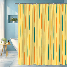 Colorful Shower Curtain with Unique Vertical Pattern