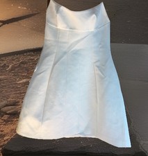 Zara NWT White Scoop Neck A-Line Structured Mini Dress XS Wedding, Minimalist.