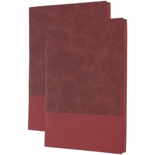 2Pack Hardcover Leather Lined Note Book, 100 Pages 8.3x5.7" A5, Red