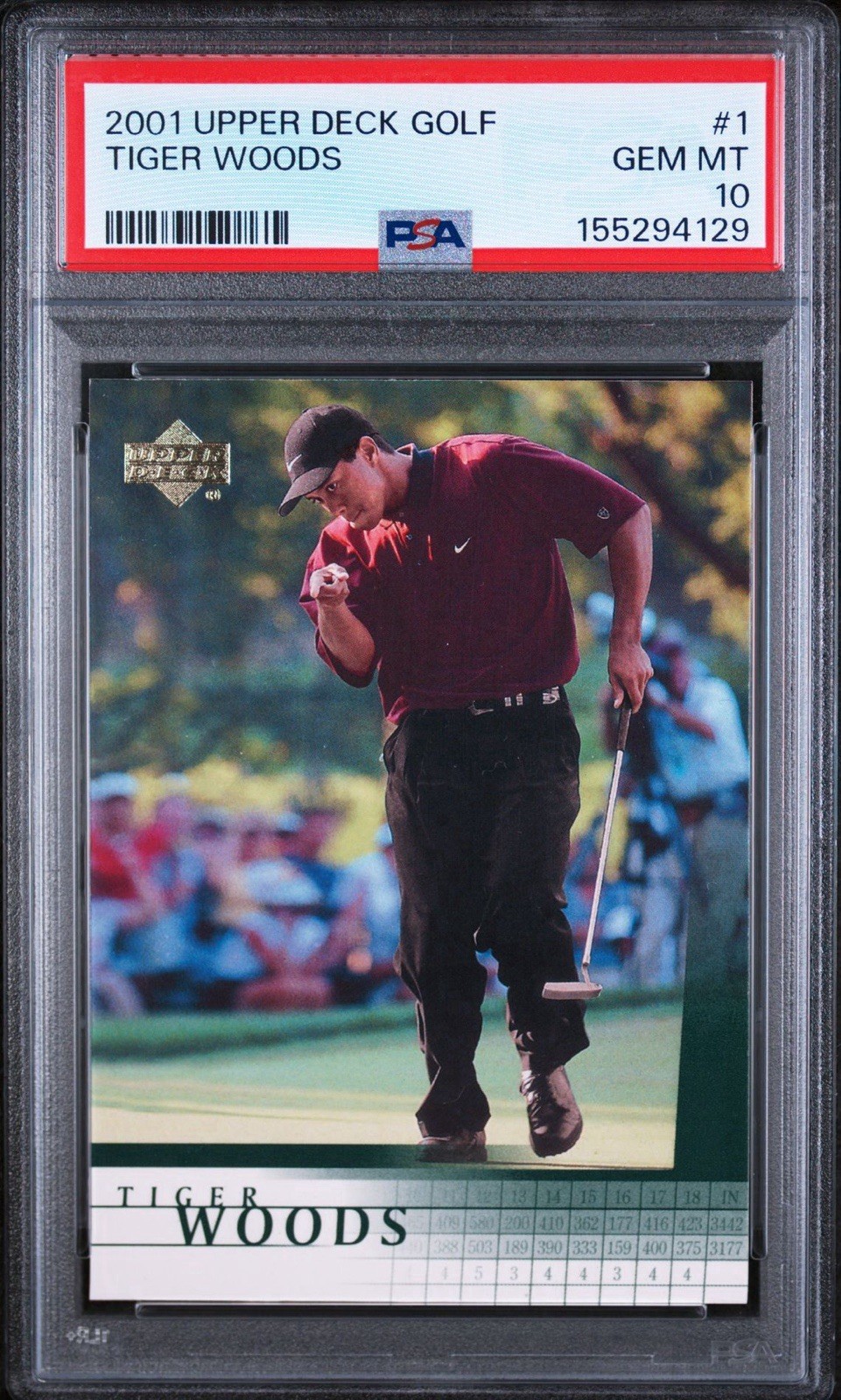 2001 Upper Deck Tiger Woods Rookie #1 PSA 10