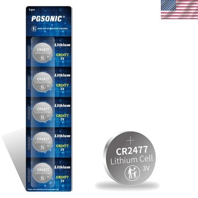 5 Pack CR2477 3 Volt Lithium Battery