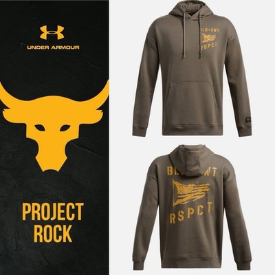 Size:Medium Under Armour 1386921 Men's UA Project Rock Veterans Day Icon Hoodie