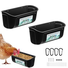 2 Pack Chicken Duck Feeder, Poultry Feeders and Waterers, Hanging Goat Feeder...