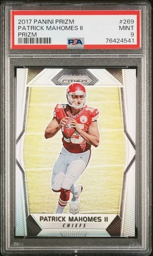 2017 PANINI PRIZM | PRIZM ROOKIE CARD #269 PATRICK MAHOMES  PSA 9