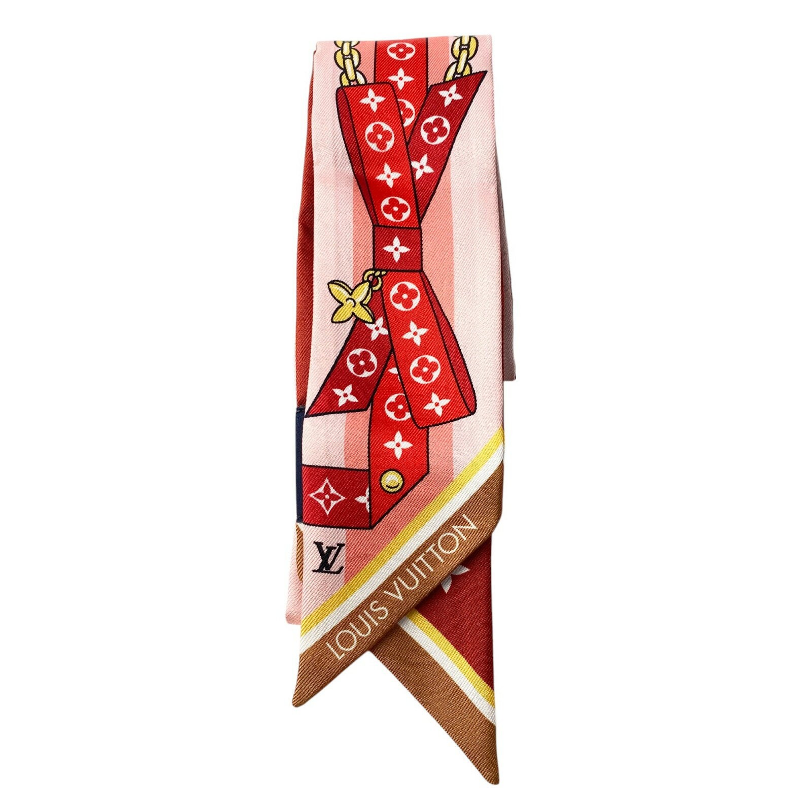 LOUIS VUITTON Women's Scarf Bandeau BB 100% Silk 120 x 5cm with Box Authentic