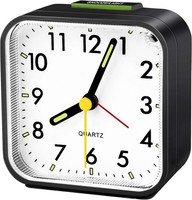 Sporway Wecker Analog Leise Ohne Ticken, Quarzwecker Mit Schlummerfunktion