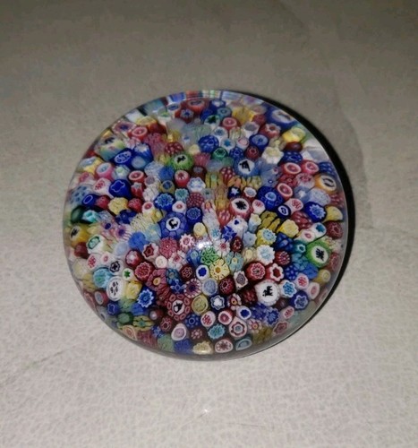 Vtg. Baccarat 12 Zodiac Silhouette 1978 Closepack Millefiori Design Paperweight - Picture 5 of 15