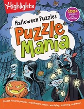 Halloween Puzzles: Ultimate Halloween Activity Book for Kids Ages 6-9 with O...