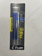 2 PILOT FriXion Gel Ink Refills for Erasable Pens Extra Fine Point Blue Ink