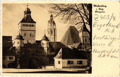 Old postcard AK Weissenburg Ellinger Tor GERMANY (1477747)
