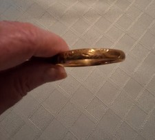 Childs Bangle Cuff 1941 bracelet 12 K Gold Filled 2"