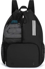 Swim Bag Mesh Drawstring Backpack with Shoe Compartment  Wet Pocket Waterproof