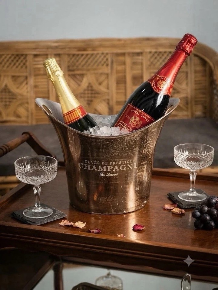 Ice Bucket Table Ice Bucket Table Wine Cooler Distressed Look Champagne Wine Cooler ...