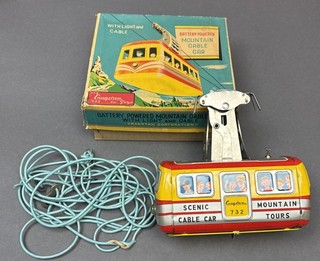Vintage 1950s Cragstan 732 BatteryOperated Mountain Cable Car Original Box Works