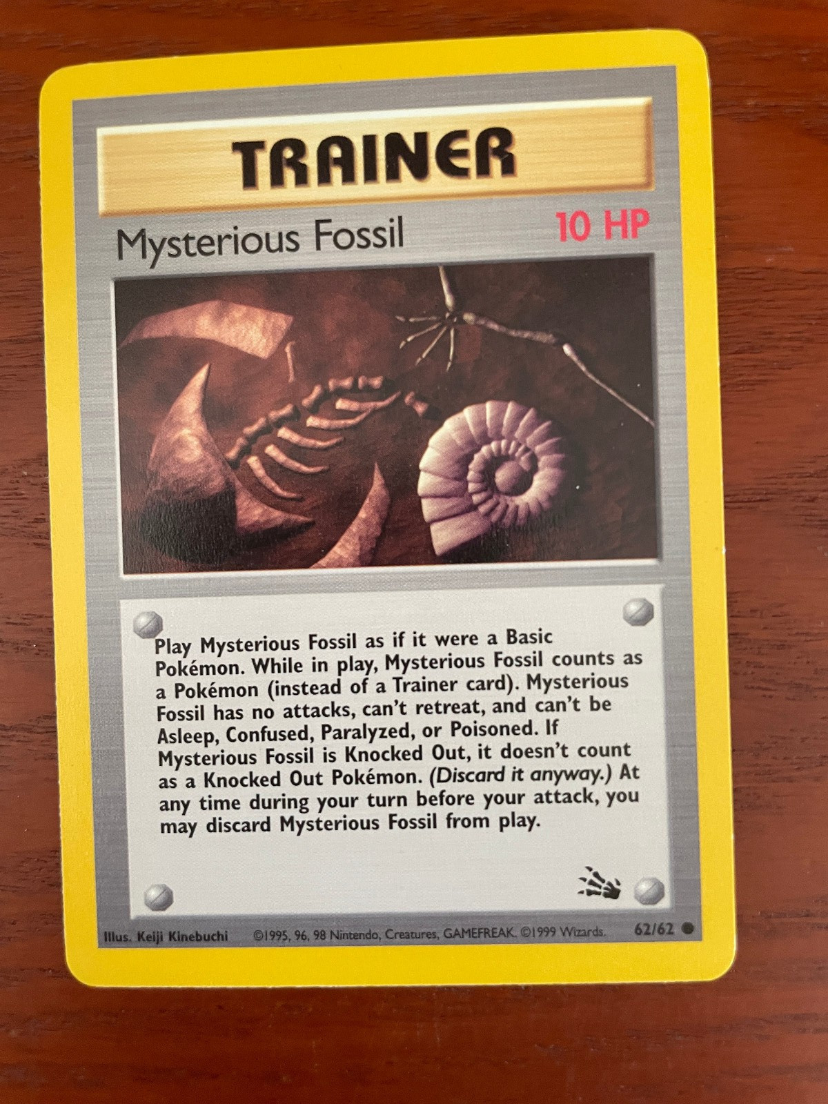 Pokemon Mysterious Fossil  62/62 SINGLE USED EXCELLENT CONDITION SEE PHOTOS