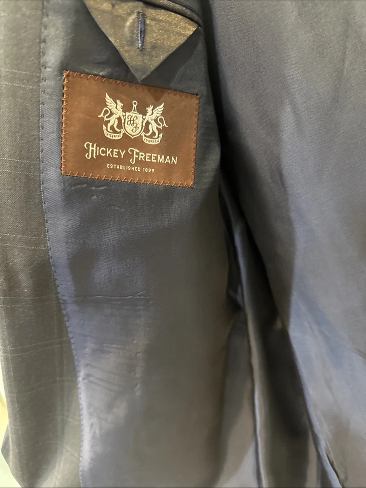 Traje Hickey Freeman Astor, 46L, ventana azul Foto 4 de 4