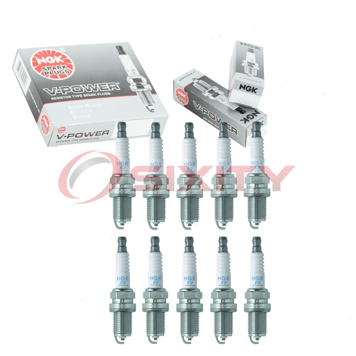 10 pc NGK 6745 BKR5EY-11 V-Power Spark Plugs for 22401-PA200 22401-2J200 zw