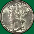 1944 Mercury Dime Brilliant Uncirculated BU Coin #40632