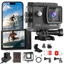 SJ4000 4K WiFi Action Camera,40MP 3-Axis EIS Stabilization Snorkeling Sport C...