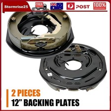 2Pcs 12" Trailer Caravan Electric Brake Backing Plates. Quality Strong Magnets