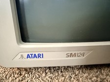 ATARI SM124 Monitor July 1985 Power Tested NO POWER CORD Attached 13 Pin DIN