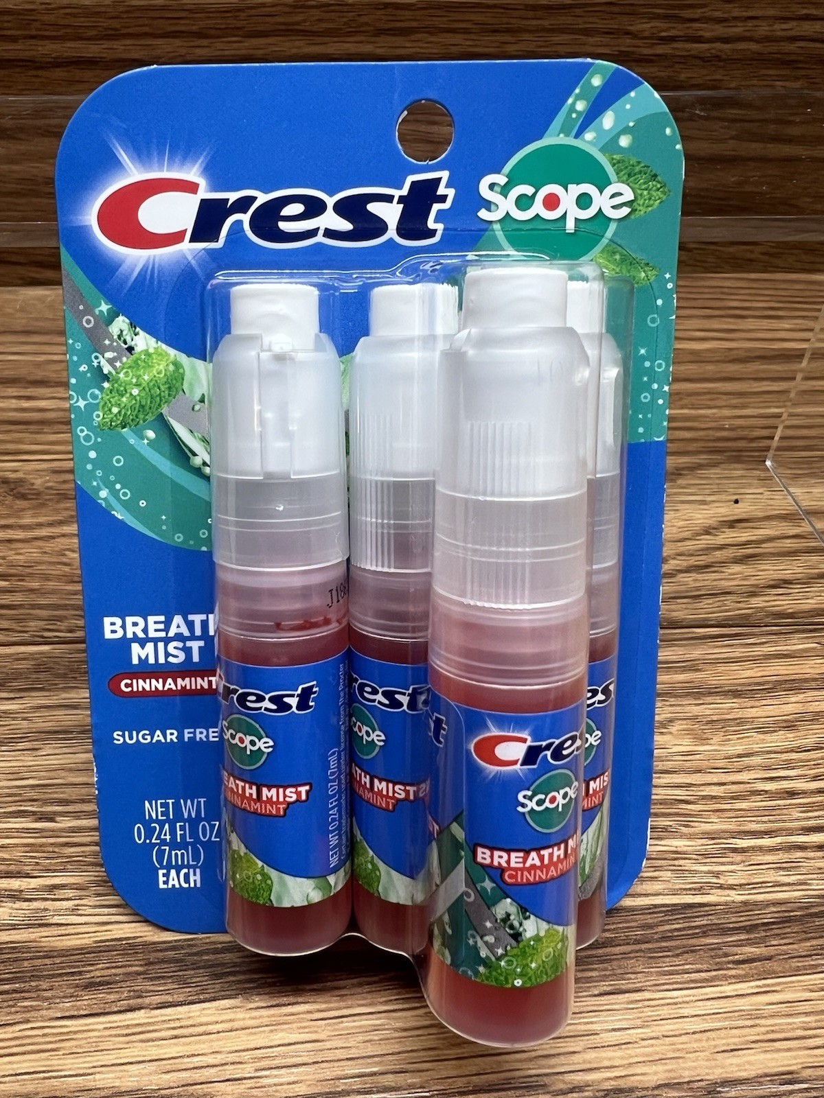 Crest Scope Cinnamint Breath Mist Spray 0.24 fl oz, 4 Pack