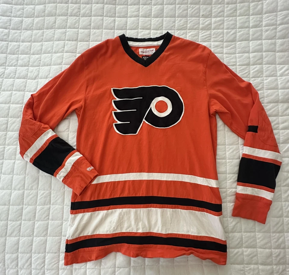 Camisa grande para hombre Philadelphia Flyers NHL hockey Mitchell Ness NHL hockey Foto 2 de 4